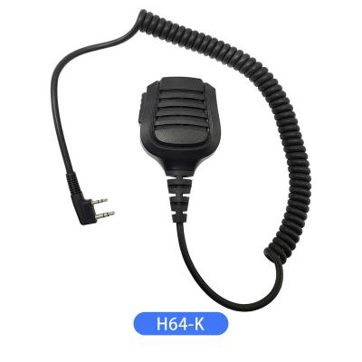 China H64-K IP55 Microphone Walkie Talkie Shoulder MIC Speaker Handheld PTTs For Portable Two Way Radio Baofeng TYT QYT Kirisun Indoor for sale