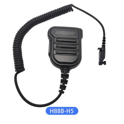 China H88B-H5 IP54 Handheld Waterproof Two Way Radio Microphone Walkie Talkie Shoulder Speaker Microphone For Hytera H5 Connector for sale