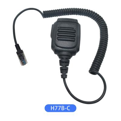 China Handheld microphone H77B-C OEM ODM car radio speaker microphone with RJ connector suitable for Icom Kenwood Yaesu for sale