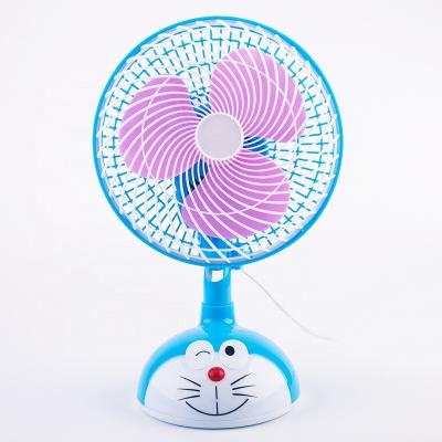 China 220v Cartoon Cartoon Blue Cat For Desktop Small Rotating Power Fan for sale