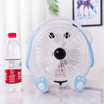 China Morden 10 Inch Cartoon Plastic Round Box Desk Fans For Handle for sale