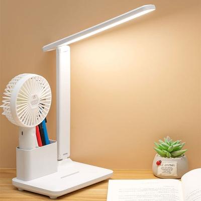 China Amazon Hot Sale Modern 3 Gear Lighting Adjustable Eye Protection Table Indicating Lamp Led Multifunctional Desk Lamp With Pen Phone Holder for sale