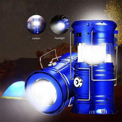 China Amazon Outdoor/Indoor Hot Selling Emergency Lights USB Rechargeable Lantern LED Outdoor Solar Emergency Camping Lights With Flashlight for sale