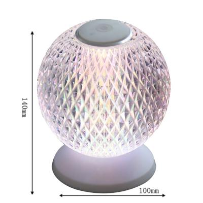 China Modern Romantic Creative Crystal Glass Table Lamp LED Switch Latest Switch Touch Eye Care Effect Light With 3 Levels Brightness Adjustment For Bedroom Hotel to sleep for sale