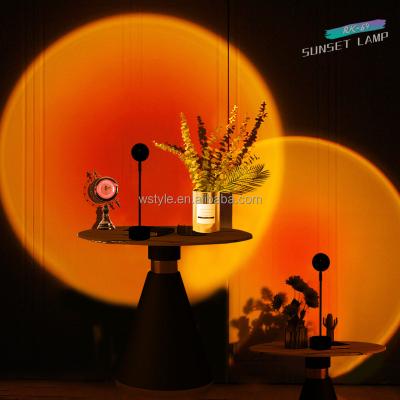 China Hot Sale Rainbow Sunset Projection Led Light Rotatable Modern Lamp RGB Night Lights Projection Floor Stand For Bedroom Wholesale to sleep for sale