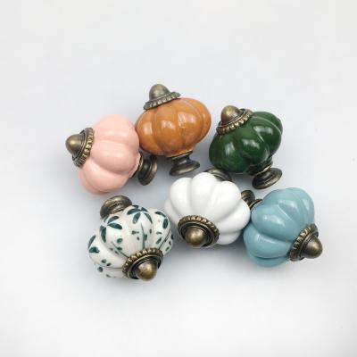 China Traditional Cabinet Door Knob Handle Colored Drawer Handles Wardrobe Handle Desk Knop for sale