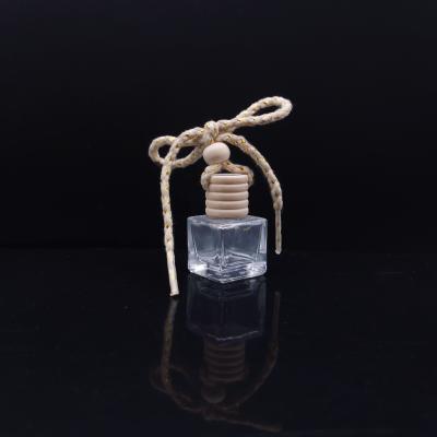 China New Arrival Color 7ml Glass Perfume Cosmetic Plastic Glass Transparent Car Glass Perfume Bottle for sale