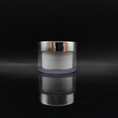 China Skin Care 30ml/50ml Luxury Pet Food Packaging Lever Cream Jar Plastic Cosmetic Cream Jar Packaging Top Material for sale