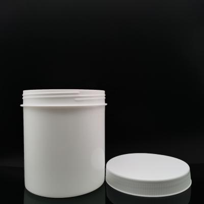 China Cosmetic Packaging OEM / ODM 34oz White Skin Care Packaging White Plastic Cream Jar HDPE Material Empty Face Scrubs Cream Jar for sale