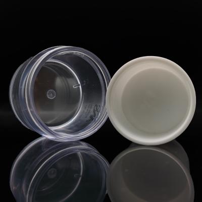 China Wholesale Plastic Pet Color Transparent Jar Cream Cosmetic Eco-friendly Food Packaging Round Cosmetic Luxury Cream Jar for sale