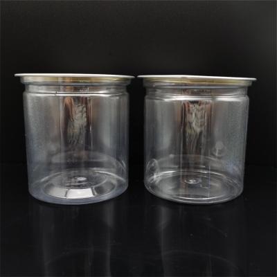 China Factory Outlet Plastic Cream Jar Food Packaging Factory Sale Pet Food 500ml Inner Lid Container Can Plastic Jar for sale