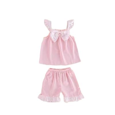 China Cheapest Price Girl Pajamas Wholesale Kids Breathable Silk Breathable Pajamas Quick Dry Clothes for sale