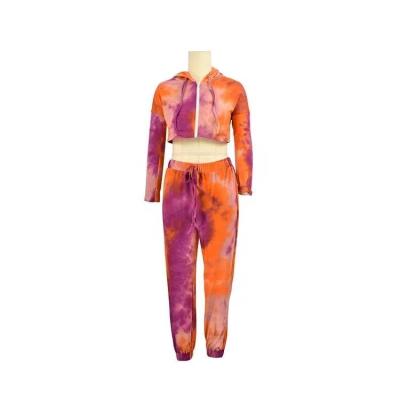 China Wholesale Manufacturers Women Tracksuit Fashion Breathable Printing Two Piece Set Women for sale