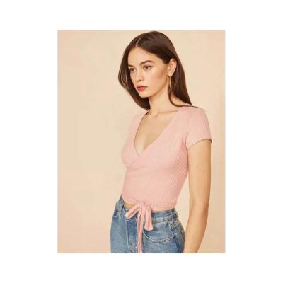 China Good Price Good Quality Breathable Women Short Sleeve Tight Shirt Tops For Women Blouse for sale