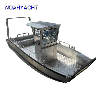 China Relaxing 7.35m CE Certified Aluminum Hull Welded Small Landing Craft Boat Barge For Sale for sale