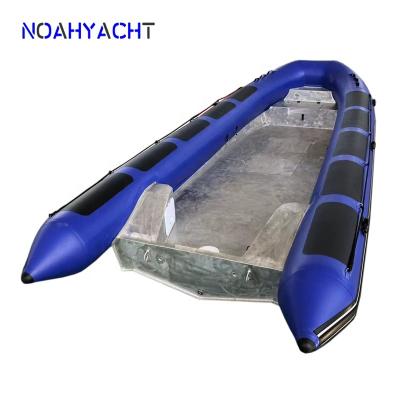 China Relaxing Big Size 620 Cm 12 People V Aluminum Deep Hull Rib Boat For Long Shaft Outboard Engine for sale