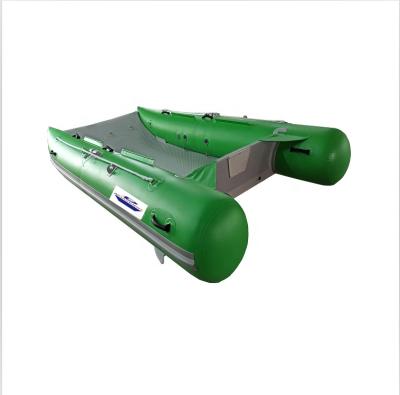 China PVC High Performance Low Price Folding Inflatable Sport Cat Catamaran Motor Boats For Sale for sale