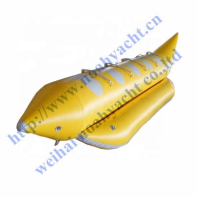 China 0.9mm 1.2mm PVC Relaxing Inflatable Towable Banana Boat For Sale for sale