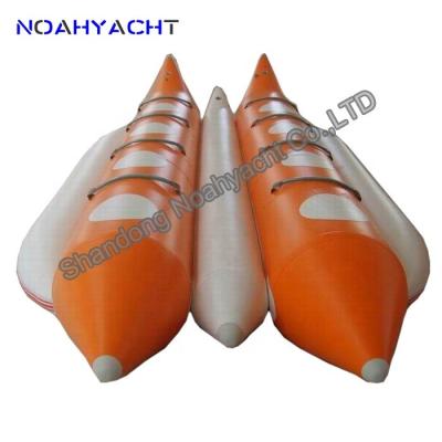 China 0.9mm 1.2mm PVC Relaxing Inflatable Banana Boat for 10 People for sale