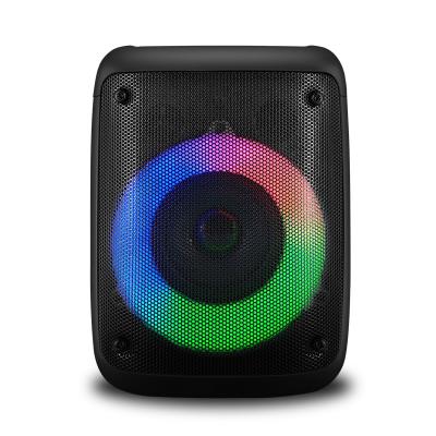 China Trending speaker 2021 colorful light bluetooth speaker karoke speaker new 2021 new LED RGB best radio led outdoor speaker with karaoke microphone for sale