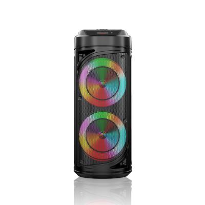 China Colorful LED Light Amazon New 6.5' x2 20W ZQS 6212 TWS Outdoor Portable Karaoke Party Speaker Woofer Bluetooth Party Box Wireless Speaker for sale