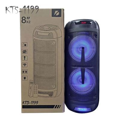 China Factory Price KTS-1199 Party Large Loudspeakers DJ Disco Powered Light LED Light Bluetooth Wireless Speakers Colorful Outdoor Professional Loudspeaker Box for sale