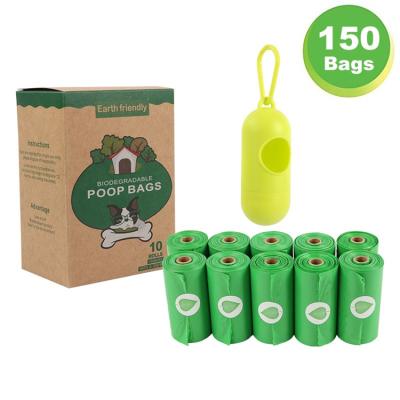 China Stocked Degradable 10 Rolls 150 Count Bags Large Count Pet Poop Waste Bag For Doggie for sale