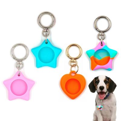 China IOS App Soft Silicone Case For Airtag With Chain Dog Collar Pet Key Suppliers for sale