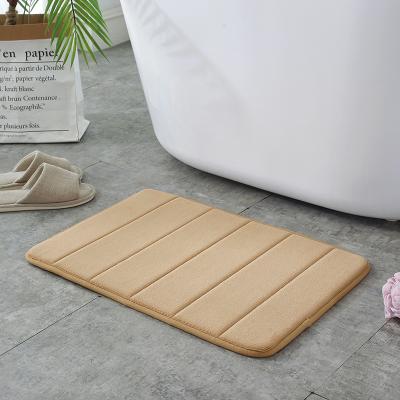 China Sustainable Water Absorb Memory Foam Bath Mat Non Slip Floor Mat Shower Mat For Bathroom for sale