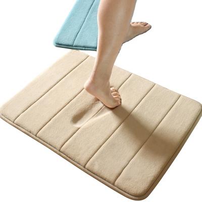 China Non Slip Memory Foam Viable Bath Mat Water Absorb Floor Mat Pour Mat For Bathroom 17