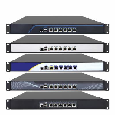 China Network Security 6 LAN Firewall Appliance for pfsense with case 1u firewall hardware barebone rackmount for sale