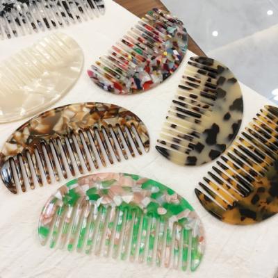 China Cellulose Acetate Wavy Hair Comfortable Big Wide Tooth Thick Curly Comb For Women for sale