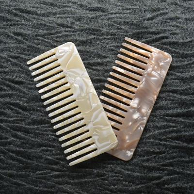 China Custom Comfortable Korean Elegant Resin Massage Wide Tooth Hair Logo Cellulose Acetate Comb Set for sale