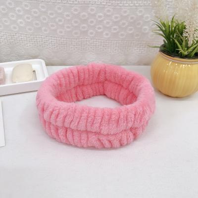 China 2021 Fashion Custom Logo Soft Cotton Head Band Skin Care Facial Headband Label Spa Headband For Women for sale