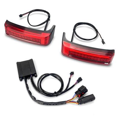 China Signature LED Saddlebag Run/Brake/Turn Lamp For harley FLHX FLHR FLHXXX FLTR ULTRA LIMITED CVO FLHT Touring Bagger 2014-2022 SM-2060-BK+RED for sale