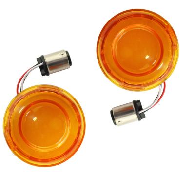 China Bullet Style 1157 Conversions Turn Signal LED Front or Rear Case For Harley Touring Dyna Sportster SM-2154 - Orange for sale