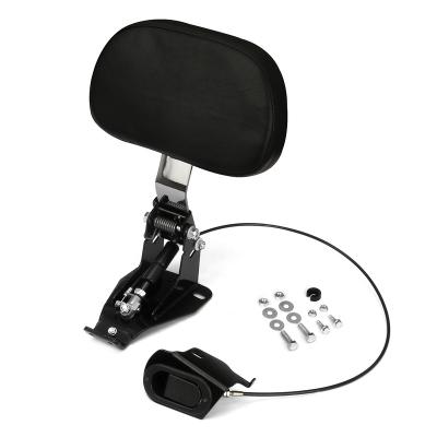 China Die Casting Aluminum Motorcycle Rider Backrest + Adjustable Bracket Kit For Harley Touring Street Electra Glide Ultra Roadking 2009-2019 for sale