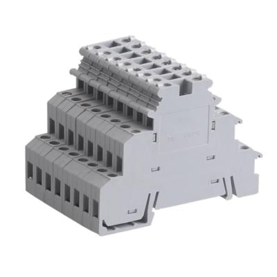 China Factory direct sale 250V 15A din rail mount 3 step terminal block cable junction DIKD1.5 for 2.5mm wire connection for sale