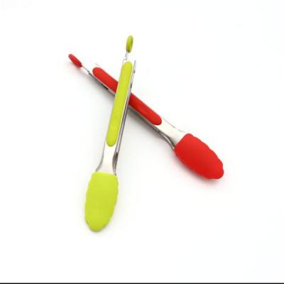 China Non Slip Durable Heat Resistant Silicone BBQ Tongs , 9 Inch Customized Silicone BBQ Tongs for sale