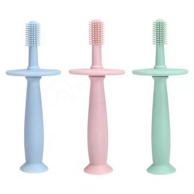 China Viable Infant Products Silicone Toothbrush Mouth Care Toothbrush Tongue Wash Baby Teether 2021 New Products for sale