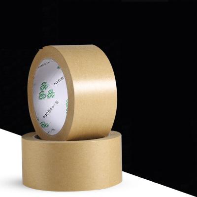 China Waterproof Anti-Slip Brown Kraft Paper Tape Custom Printed Gummed Brown Kraft Tape With Logo for sale