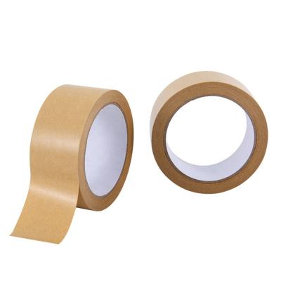 China Hot Sale Heat Resistant Brown Kraft Paper Tape Custom Printed Gummed Kraft Paper Wrapping Tape With Logo for sale