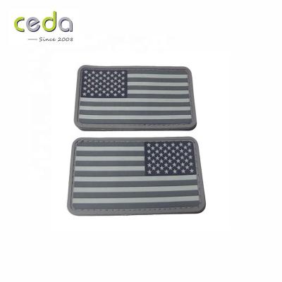 China 3D American Flag China Factory PVC Patch, Jacket Or Backpack Label for sale