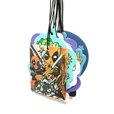 China Fancy Different Perfume Paper Printing Car Air Freshener for sale