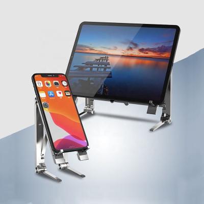 China Home Multifunctional Zinc Alloy Folding Stand for Laptop Notebook iPad and Mobile Phone Display Stand for sale