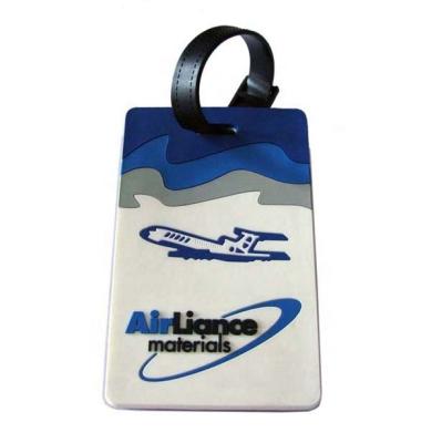 China Customized 2D Rubber Luggage Tag PVC Luggage Tag for sale