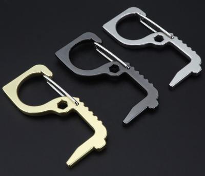 China Touching tool custom zinc alloy no touch Multi-tool key chain touchless tool for sale