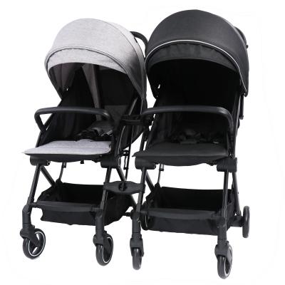 China Lightweight All Season Use Compact Folding Lightweight Double Stroller Baby For Twin for sale