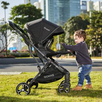 China 2020 Light Weight High End Luxury OEM Leather Baby Walker Stroller For Kids for sale