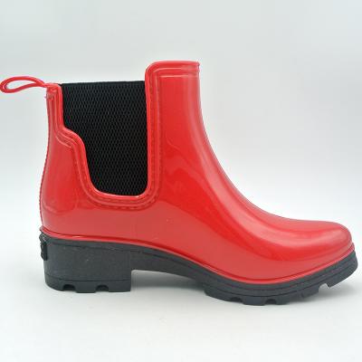 China Waterproof Lady PVC Ankle Rain Boots Fashion Shoes for sale